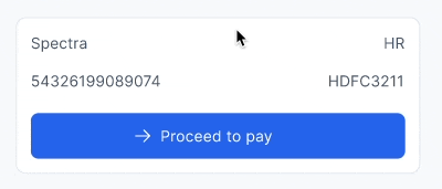 Proceed to pay card